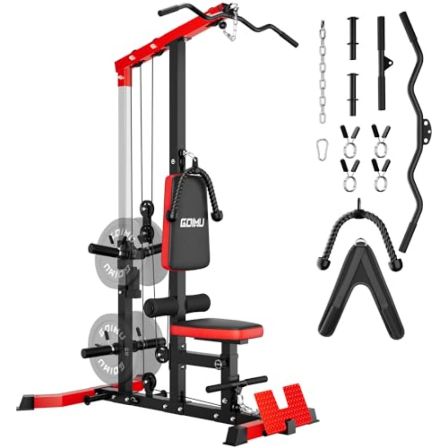 Home Gym Rowing Machine - Home gym LAT pulldown machine, steel