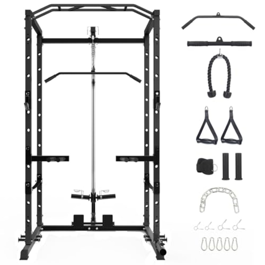 Home Gym Power Rack - 1600 Lbs Power Rack for Home