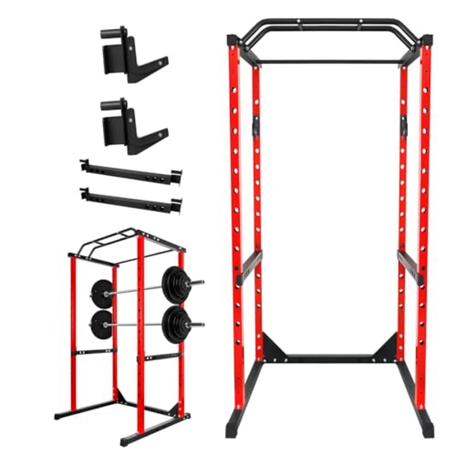 Home Gym Leg Machine - Red Smith Machine Power Cage 1200