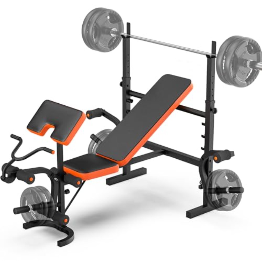 Preacher Curl Pad - Adjustable Weight Bench, Bench Press with