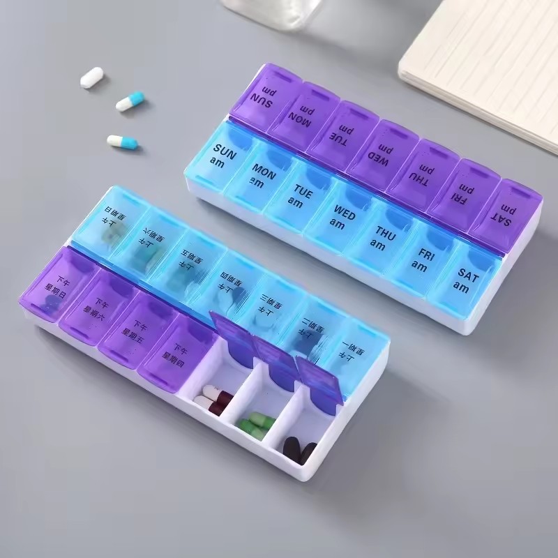 Medicine Ball Slam - Weekly Pill Box Organizer Cases Portable