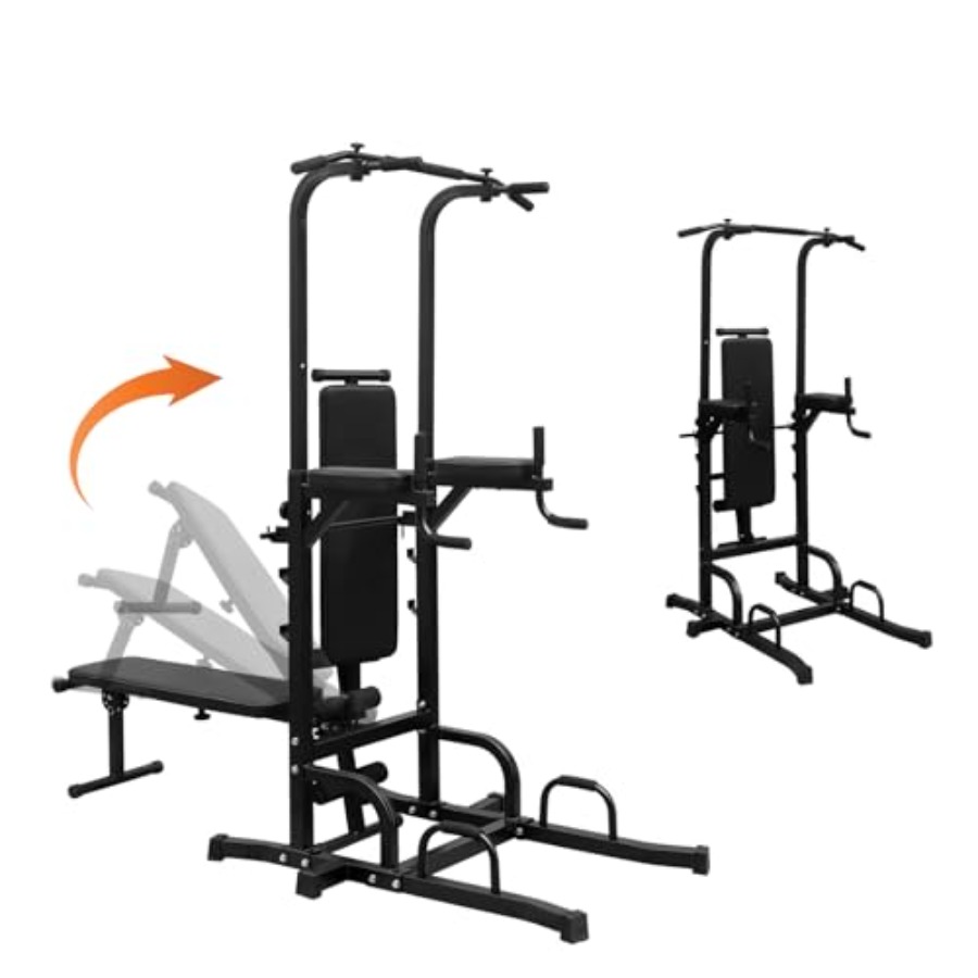 Home Gym Multi Station - Power Tower with Weight Bench Adjustable