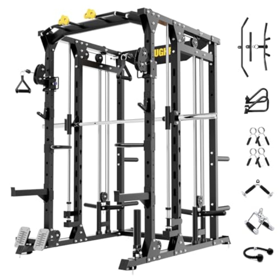 Home Gym Leg Machine - F4 Smith Machine Power Cage with