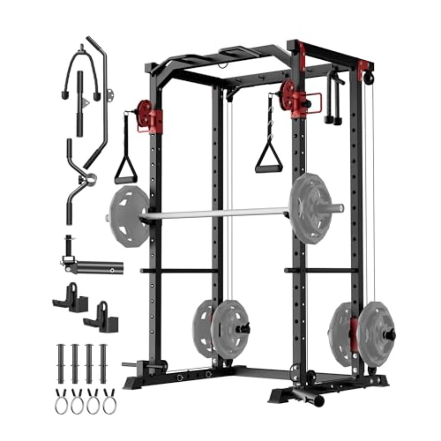 Home Gym Power Rack - Heavy-Duty Home Gym Power Cage Dual