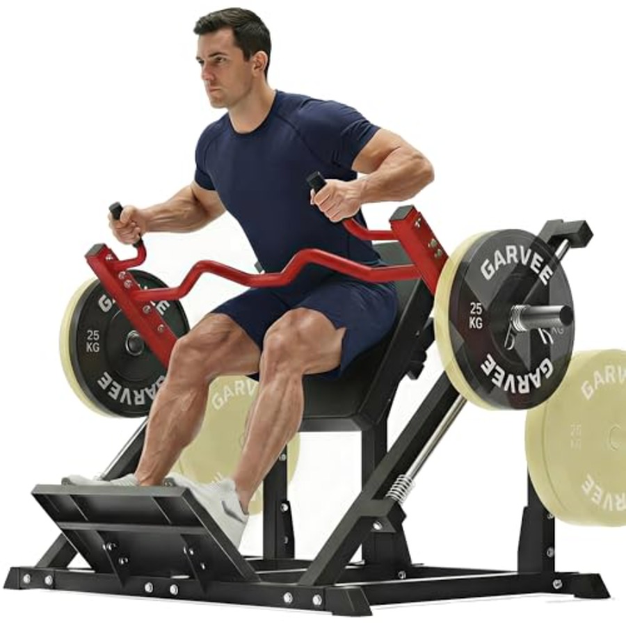 Home Gym Leg Machine - Plate-Loaded Smith Row Machine for Home
