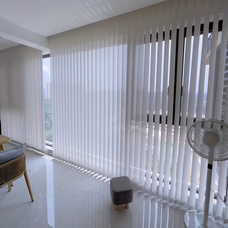 Vertical Leg Press - White No-Drill Vertical Blinds Replacement Slats