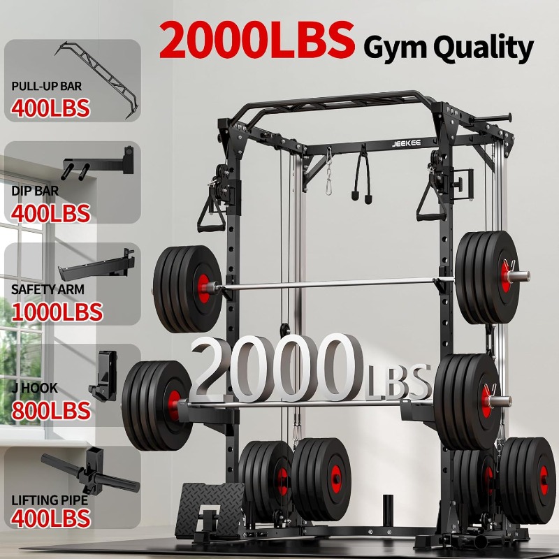 JEEKEE 2000LB Heavy Duty Power – обзор и цена Home Gym Power Rack