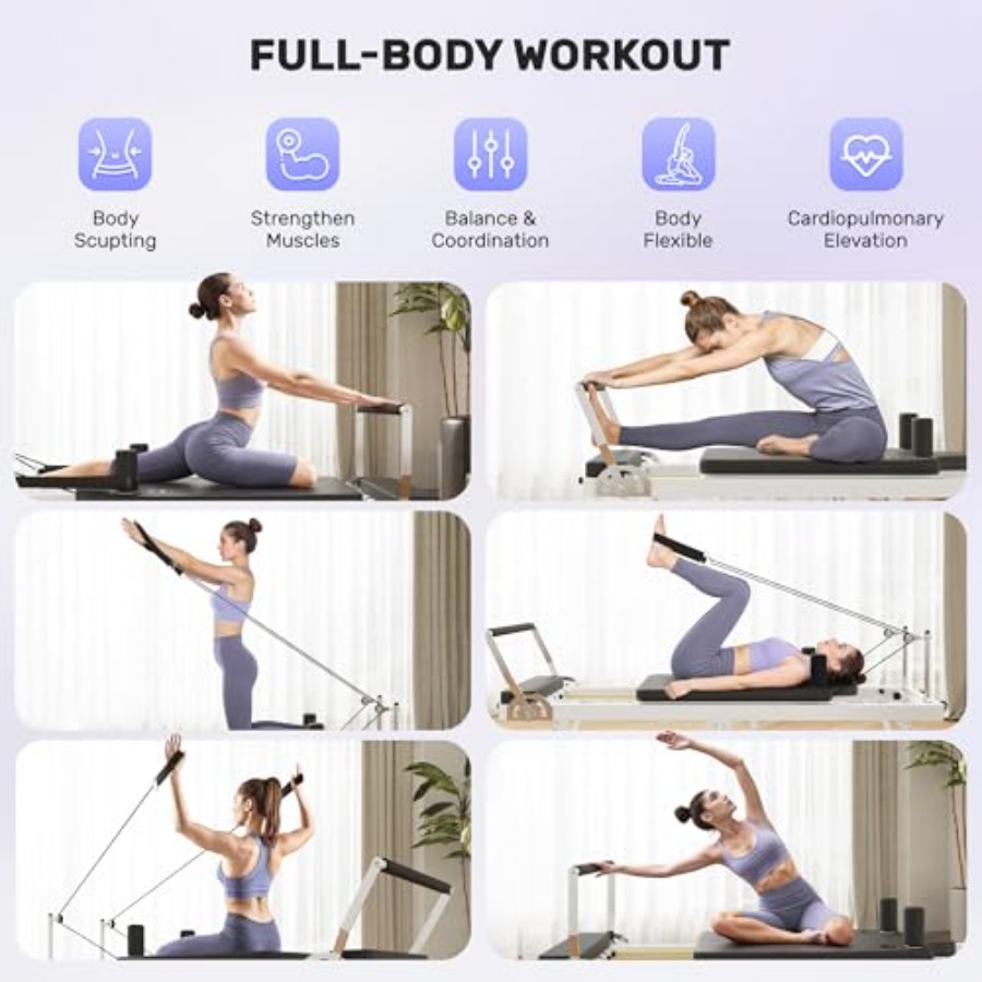 Foldable Pilates Reformer Mach – обзор и цена Home Gym Leg Machine