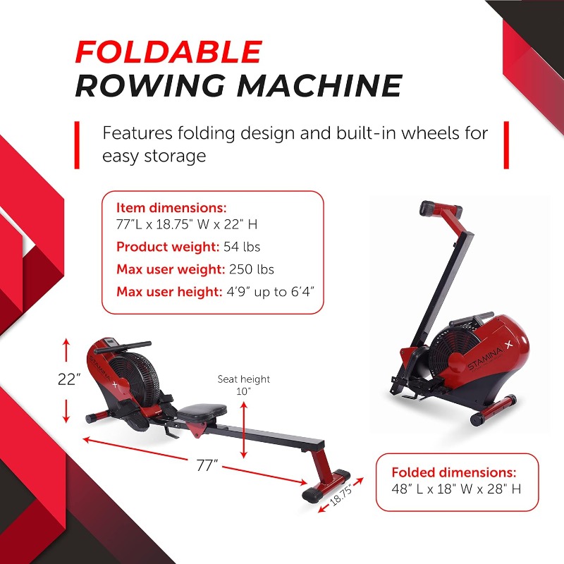Stamina ATS Air Rower Machine  – обзор и цена Home Gym Rowing Machine