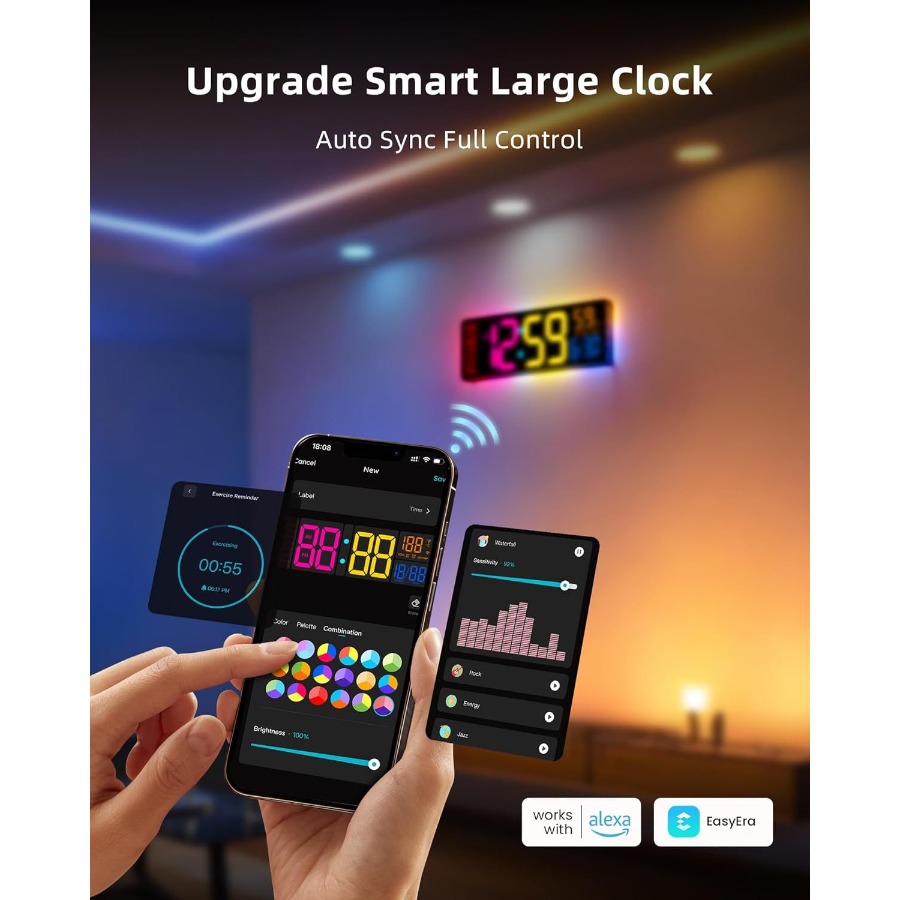 Smart Digital Wall Clock for c – обзор и цена Home Gym Diy