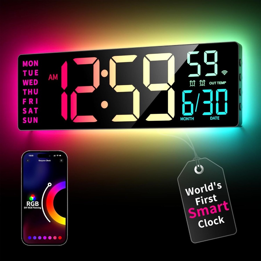 Smart Digital Wall Clock for c – обзор и цена Home Gym Diy