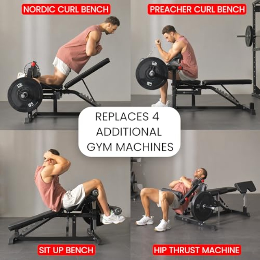 Adjustable Weight Bench with L – обзор и цена Home Gym Leg Machine