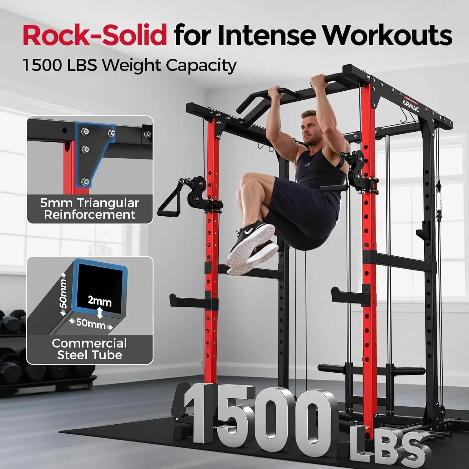 Power Cage,1500lbs Multi-Funct – обзор и цена Home Gym Power Rack