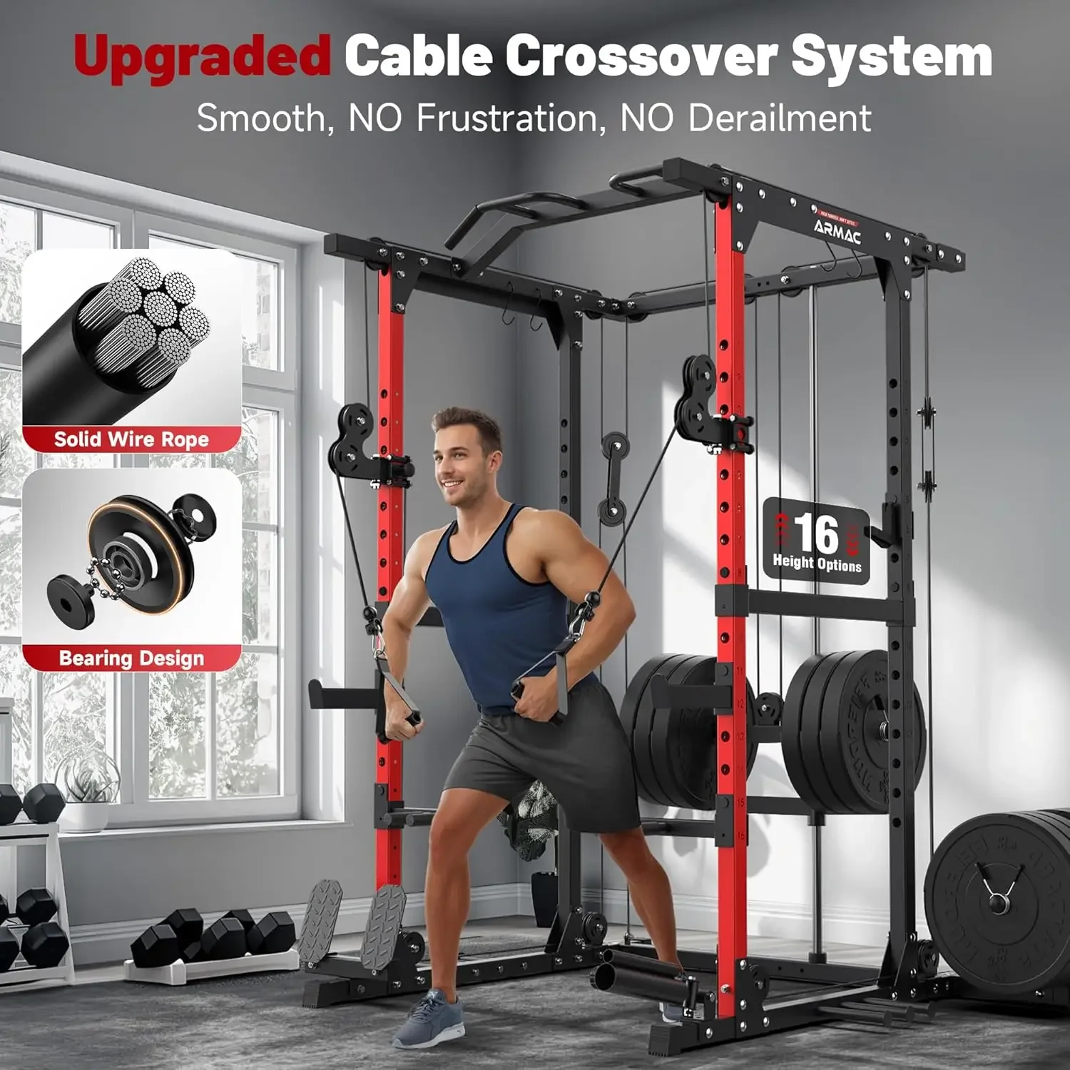 Power Cage,1500lbs Multi-Funct – обзор и цена Home Gym Power Rack
