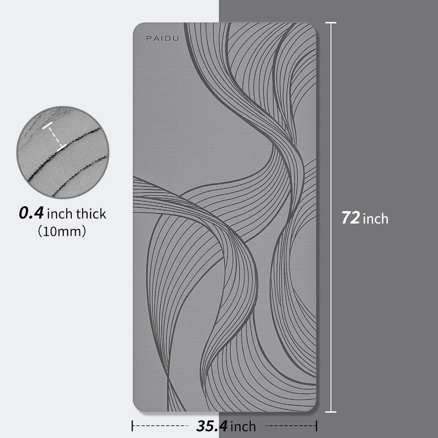 Large Yoga Mat 72x36x0.4in Ext – обзор и цена Home Gym Yoga Studio